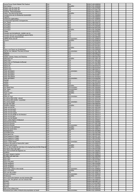 TAS productielijst # seizoen 2007-2008 kalenderjaar 2008. xls - VSCD