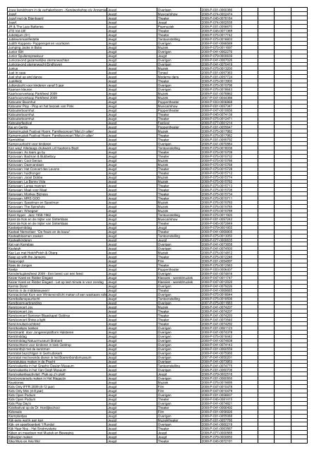 TAS productielijst # seizoen 2007-2008 kalenderjaar 2008. xls - VSCD