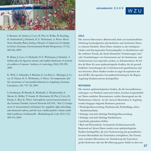 2009 - WissenschaftsZentrum Umwelt - Universität Augsburg