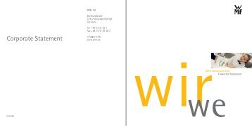 Heft Unternehmensleitbild zum Download 2-sprachig - WMF AG