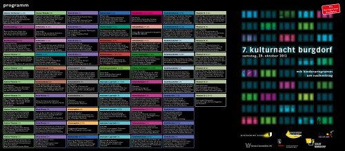 Programm Kulturnacht - Burgdorf