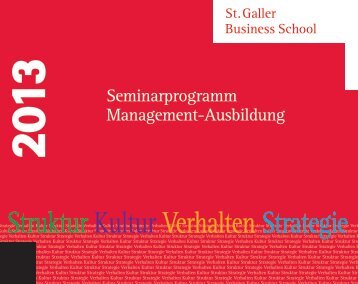 Seminarprogramm Management-Ausbildung - St. Galler Business ...