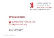 Strategische Führung und Strategieumsetzung - Prof. Dr. Bernd ...