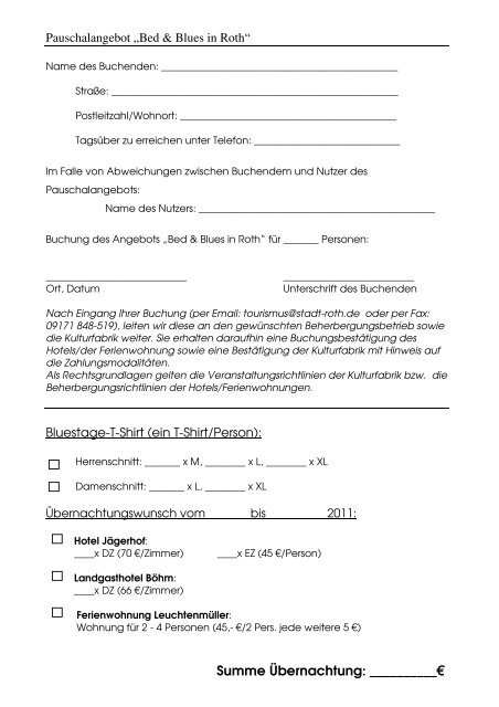 Formular Pauschalangebote - Stadt Roth