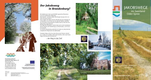 Flyer Jakobsweg - Tourismusverband Seenland Oder-Spree e.V.