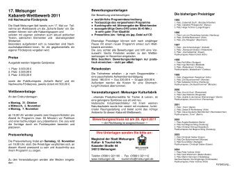 17. Melsunger Kabarett-Wettbewerb 2011 - Melsungen