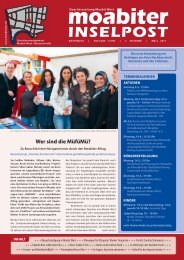 erste Ausgabe März 2011 - Quartiersmanagement Moabit West