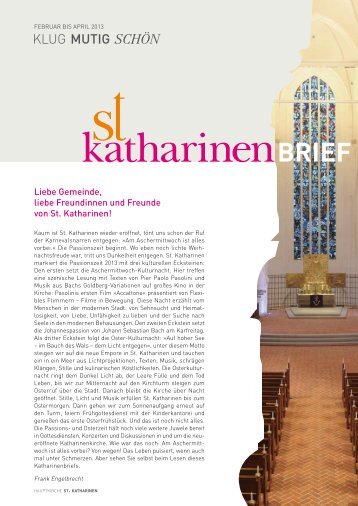 (PDF) | Februar bis April 2013 - Hauptkirche St. Katharinen | Hamburg