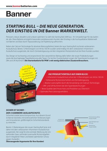 STARTING BULL DIE NEUE GENERATION. DER EINSTIEG IN DIE ...