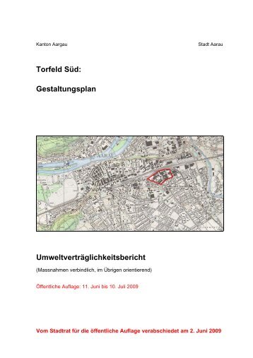 Torfeld Süd: Gestaltungsplan Umweltverträglichkeitsbericht - Aarau