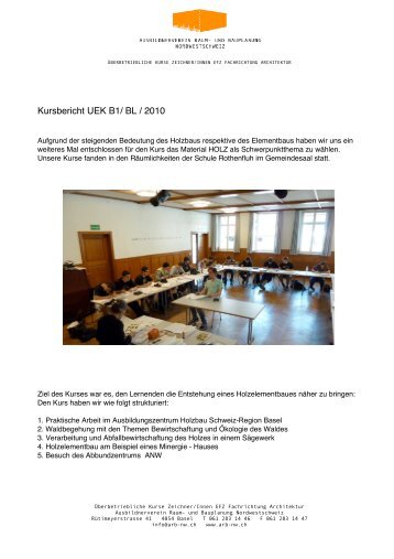 Kursbericht 2010 ÜK B1 BL (pdf) - Ausbildnerverein