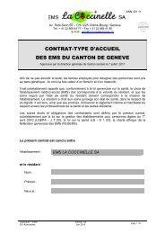 Brochure de la Coccinelle EMS La Coccinelle