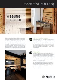 « sauna leben.» - KÜNG AG Saunabau, Wädenswil, Switzerland