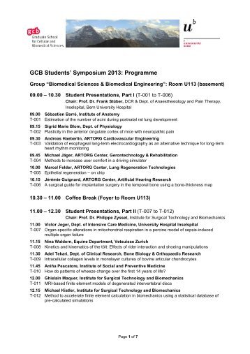 Program Schedule