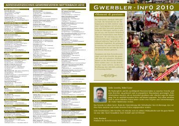 Gwerbler-Info 10 - Gewerbe Neftenbach