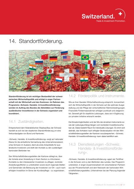 Handbuch für Investoren. Unternehmensstandort Schweiz.