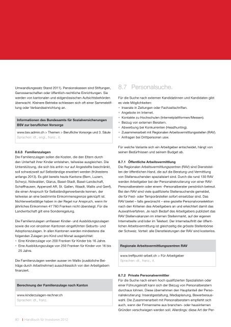 Handbuch für Investoren. Unternehmensstandort Schweiz.