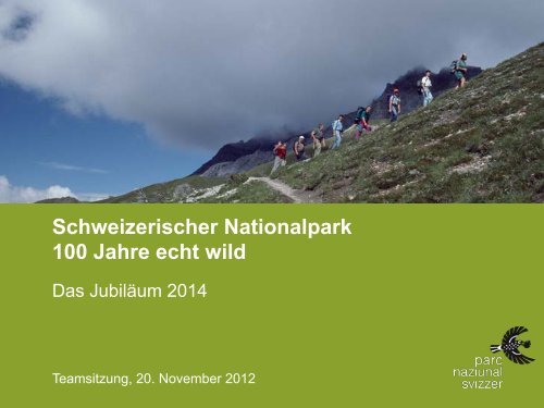 Teamsitzung Protokoll - Schweizerischer Nationalpark