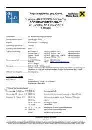 Ausschreibung - beim SC Brandnertal-Bludenz