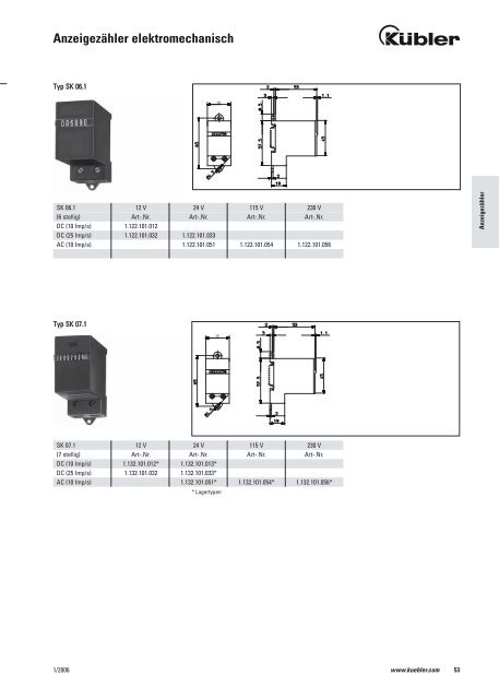 Anzeigezähler elektromechanisch