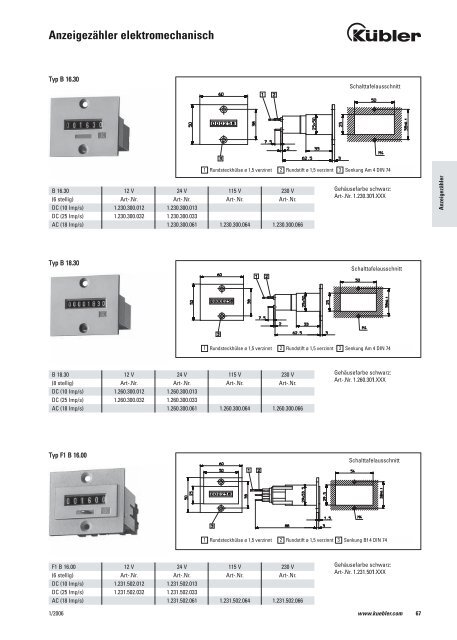 Anzeigezähler elektromechanisch