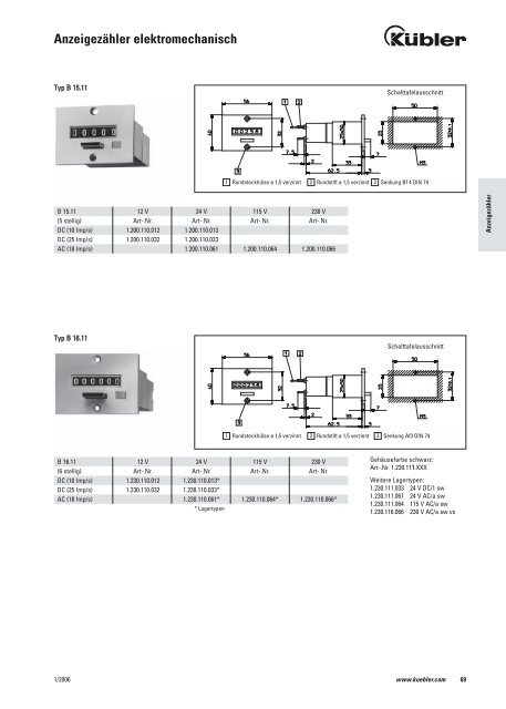 Anzeigezähler elektromechanisch