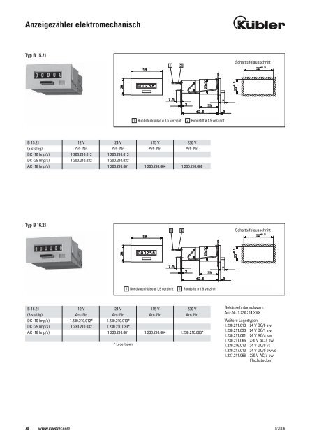 Anzeigezähler elektromechanisch