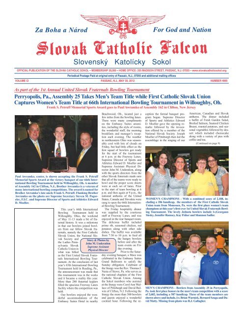 pages copy 2.indd - Slovak Catholic Sokol