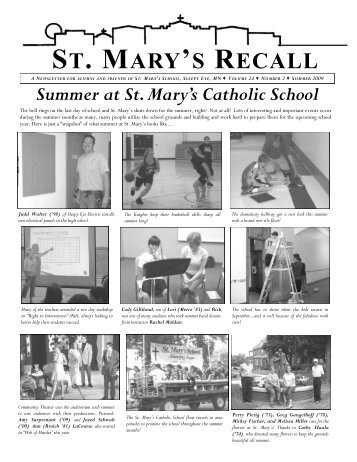 ST. MARY'S RECALL - St. Mary's School