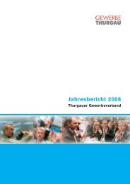 Jahresbericht 2008 - Thurgauer Gewerbeverband TGV