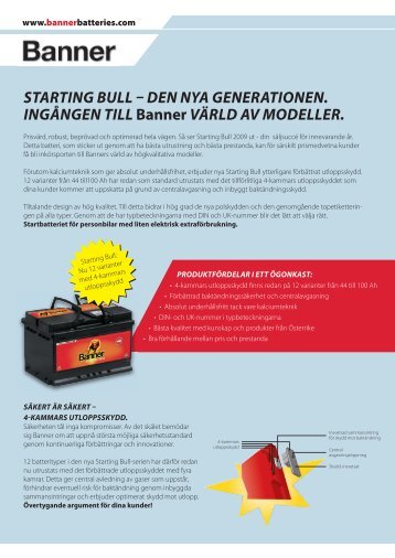 STARTING BULL DEN NYA GENERATIONEN. Ing