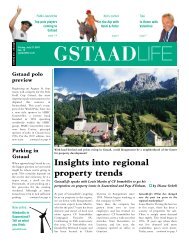 Insights into regional property trends - GstaadLife print edition
