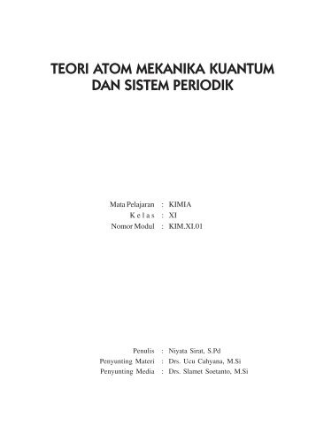 TEORI ATOM MEKANIKA KUANTUM DAN SISTEM PERIODIK