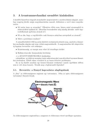 3. A kvantummechanikai szemlélet kialakulása