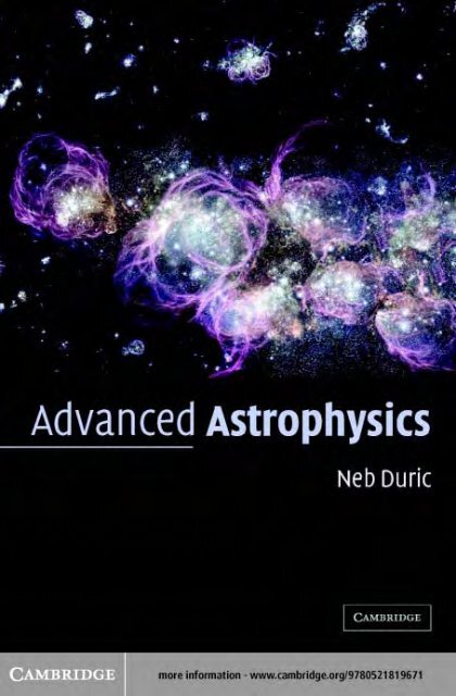 Duric N. Advanced astrophysics (CUP, 2004).pdf - Tevza.org