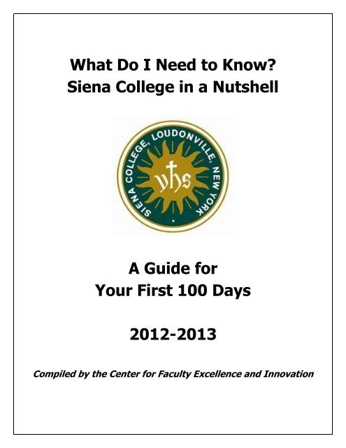 Siena College Final Exam Schedule Fall 2022 What Do I Need To Know? Siena College In A Nutshell A Guide For ...