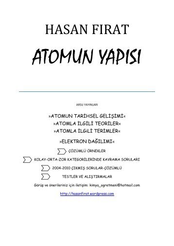 hasan fırat atomun yapısı - Hasan FIRAT