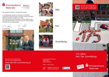 Jubiläumsflyer - Kreissparkasse Fallingbostel in Walsrode