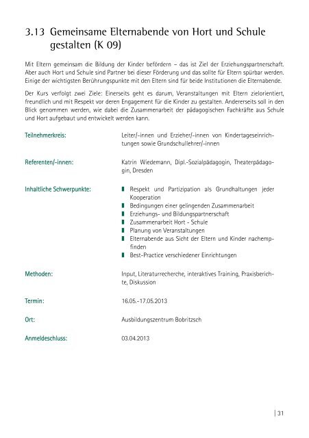 zum Fortbildungsprogramm 2013 - Sächsisches Staatsministerium ...