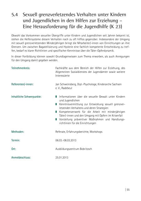 zum Fortbildungsprogramm 2013 - Sächsisches Staatsministerium ...