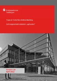 Electronic-Banking 2.0 - Kreissparkasse Tuttlingen