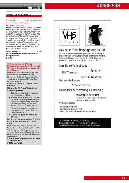 Frühjahr / Sommer 2013 - VHS Ostalb