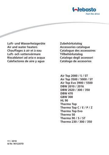 Luft- und Wasserheizgeräte - Webasto