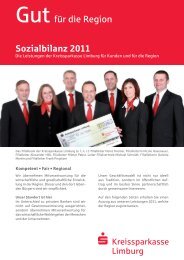 Sozialbilanz 2011 Gutfür die Region - Kreissparkasse Limburg