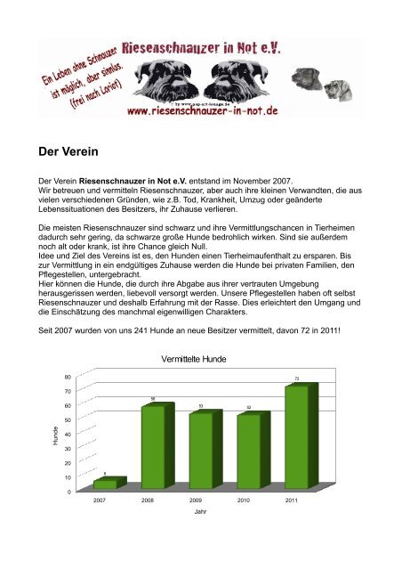 Riesenschnauzer in Not e.V. Informationsmappe - Deutsch