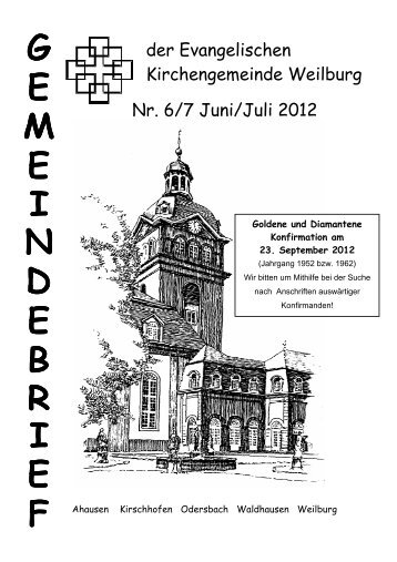 Juni/Juli 2012 - Ev. Kirchengemeinde Weilburg