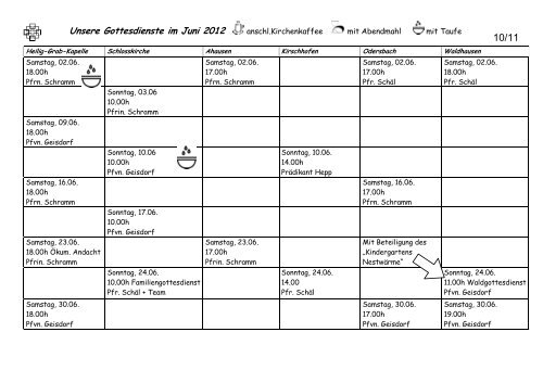 Juni/Juli 2012 - Ev. Kirchengemeinde Weilburg