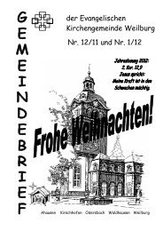 Dezember 2011 / Januar 2012 - Ev. Kirchengemeinde Weilburg