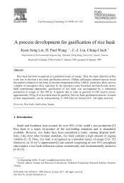 A process development for gasification of rice husk