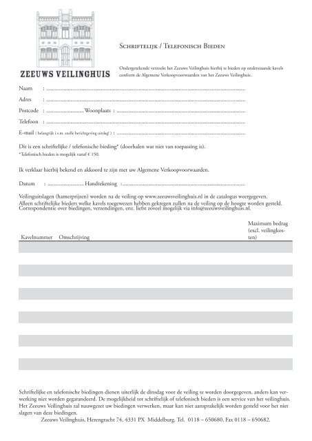 Mei 2011 - Het Zeeuws Veilinghuis